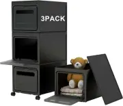 Shoe Box Storage Organizer Stackable with wheels Sneaker Case Plastic Container
