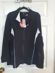 TAKING SHAPE ACTIVE TS14+ Active Spliced Zip Jacket Black White Sz 20 BNWT