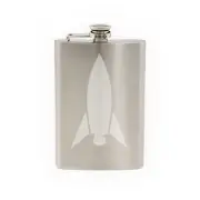 Model Rocket Ship #5 - American Rocketry Hobby Launcher-8 oz etched flask