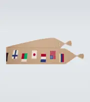 [Bode] Bode Round-The-World alpaca and wool scarf One Size beige