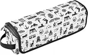 [sanluoli] Hair Tools Travel Bag and Heat Resistant Mat Dustproof Travel Hair Straightener Bag Ancient Greek Black Sihouette Travel Bag for Hair Tools