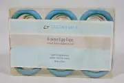VINTAGE ESSENTIALS CUPINI EUROPEAN DESIGN SET OF 6 GLASS EGG CUPS NEW IN BOX