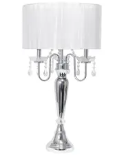 Lalia Home 31in Cascading Crystal Table Lamp