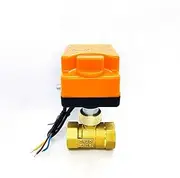 Brass Motorized Ball Valve 3/4INCH Brass Motorized 3-Wire 2-Way Control Electric with Manual Switch 1Pcs (Size : BSP, Color : 24VDC) (Color : 12vdc, Size : BSP) (Color : 12vdc, Size : BSP)