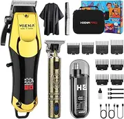 Professional Hair Clippers Set & Cordless Barber Clippers for Men, Rechargeable Clippers Set and Trimmers Kit, Ear, Nose Hair Trimmer Set and Facial Grooming Tool Set, Gifts for Men