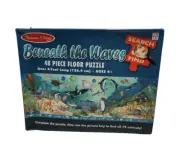 Melissa & Doug Beneath the Waves Floor Puzzle 48 Piece Jigsaw DAMAGED BOX