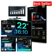 22-Inch Computer Privacy Screen - Anti-Glare & Blue Light Filter Protector