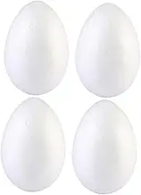 Angoily 4pcs Foam Ball Large Foam Eggs to Decorate Foam Large Solid Foam Eggs for Crafts Shapes Jumbo Decorative Foam Egg Large Decoration Egg Hunt White