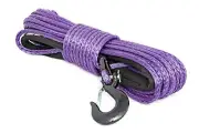 3/8" Purple Synthetic Winch Rope with Clevis Hook | 85 FT - RS112