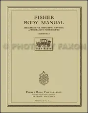 1927 Oldsmobile ONLY Fisher Body Manual 27 Olds Repair Shop Service Book