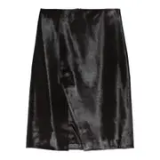 [Lou Lou De Saison] Lou Lou De Saison Side-split Midi Skirt 38 FR BROWN