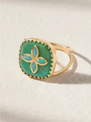 [Pascale Monvoisin] Pascale Monvoisin - Bowie N°2 9-karat Gold, Turquoise And Opal Ring - 6 6 Gold