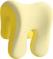 Neck Pillow Napping Sleeping Pillow Multi Use Portable Washable Soft Support Memory Foam Desk Pillow for Lunch Break, Double Yellow