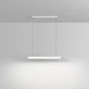 LED Rectangular Chandelier Modern Metal Pendant Light, 3 Color(Blanc,60cm)