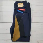 Tailored Sportsman Light Weight Tech Breeches Clarino Patch - BlueNavy/Tan