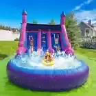 Inflatable Water Park 2 Slides House Kids Playground Bounce Backyard Pool