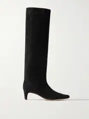 [STAUD] STAUD - Wally Suede Knee Boots - Black - IT42 IT 42 Black