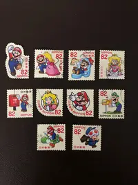 在飛比找Yahoo!奇摩拍賣優惠-日本郵票 卡通郵票 馬里奧日本郵政官方發行卡通郵票，收藏佳品