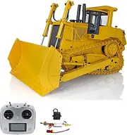 wheelfun JDM Metal 1/14 RC Hydraulic Bulldozer Dxr2 Remote Control Dozer New Sound Module RC Hydraulic Heavy Machine