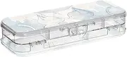 Yoogain Watercolor Two Cats Clear Pencil Plastic Box Double Layer Hard Pens Case For Stationery Supplies With Snap-Tight Lid