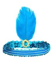 Lake Blue 1920s Great Gatsby Flapper Headband