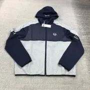 Sergio Tacchini Jacket Mens Small Beal Track SWEATSHIRT Quiet Gray Hoodie