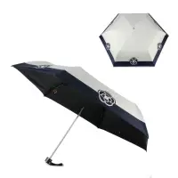 在飛比找momo購物網優惠-【CLATHAS】山茶花拼色抗UV輕量摺疊傘晴雨傘(米白色/