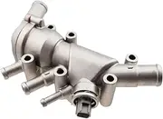 1130416 Aluminum Thermostat Housing Cover Assembly Kit Engine Coolant Water Flange Pump Outlet 1.3 1.6 1218087