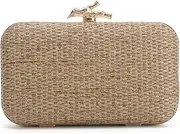 [Freie Liebe] Straw Clutch Purses for Women Formal Summer Evening Bag Woven Handbags