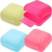 4Pcs Portable Soap Storage Box Outdoor Soap Holder Travel Soap Box Handmade Soap Case