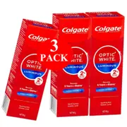 3 x Colgate Teeth Whitening Toothpaste Optic White Expert High Impact 85g
