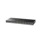 TP Link 16 Port Unmanaged Pro Desktop Switch Gbe 16 Steel Casing Black