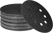 50Pcs Sanding Discs 5-Inch 125Mm 8-Hole 240/180/120/80/60 Sandpaper for Random Track Sanding S Made of Silicon Carbide Black Water-Based Sandpaper Black Black