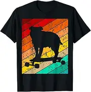 keoStore Skateboard Dog Skateboarding Skateboarder Vintage Retro ds1152 T-Shirt Black