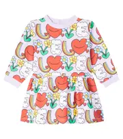 [Stella McCartney Kids] Stella McCartney Kids Baby Rainbow Love cotton jersey dress M 24 purple