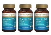 3 x Herbs of Gold Vitamin B3 500mg 60 Tablets (180 Tabs TOTAL)