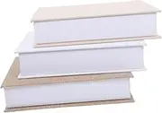 3pcs Linen Faux Book Storage Box Magnetic Closure Decorative Books Shaped Container Hidden Storage Organizer For Bookshelf