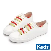 在飛比找momo購物網優惠-【Keds】KICKSTART 兔年限定皮革休閒小白鞋-白(
