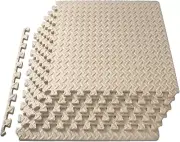 Puzzle Exercise Mat ½",EVA Interlocking Foam Floor Tiles for Home Gym, Floor Pad