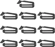 SQXBK Webbing Connecting Clip 10PCS 1 Inch/25mm Molle Webbing Connecting Clips Strap Buckle Backpack Clip Unilateral, Black