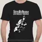 時尚T恤男士純棉品牌T恤正品STEVIE RAY VAUGHAN LIVE ALIVE專輯唱片封面T恤