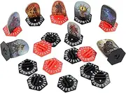 Gloomhaven Standee Bases Pack of 27 Plastic Hex Monster Stand with Health Tracker and Status Token Slots