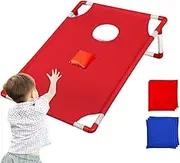 Kids Cornhole Game Set, Portable Cornhole Board Set, Portable Space-Saving with Storage Bag Toddler Toy for Kids Play Indoor Outdoor Beach Backyard Lawn Camping