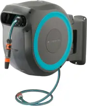(18630) Retractable Garden Hose Reel 115' Ft, Wall Mounted, Automatic Retraction