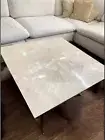 36" Selenite Coffee & Tea Table Top Living Room Balcony Furniture Modern Home