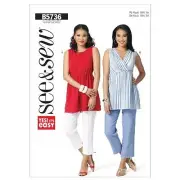 Butterick Patterns B5736 See & Sew Easy Misses Top, All Sizes