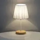 Wooden Nightstand Lamp USB Powered Bedside Lamp Home Decor Desk Light Bedroom