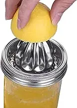 Juicer Lid for Jar - Reusable Stainless Steel Citrus Reamer Cap, Manual Lemon Juicer | Wide Mouth Lid with Non-Slip Handle, Leak-Proof Easy Clean Top for Fresh Juice Extraction in Canning Jars