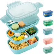 3-Layer Lunch Box Bento Box Kids Lunch Food Containers Leakproof Microwave Safe