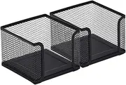 VILLFUL 2pcs Memo Pad Holder Desk Note Papers Holder Notepad Case Mesh Notepad Holder Memo Pad Dispenser Notepad Holders Memo Pad Case Mesh Pencil Holder Office Memo Pads Holder Pen Holder